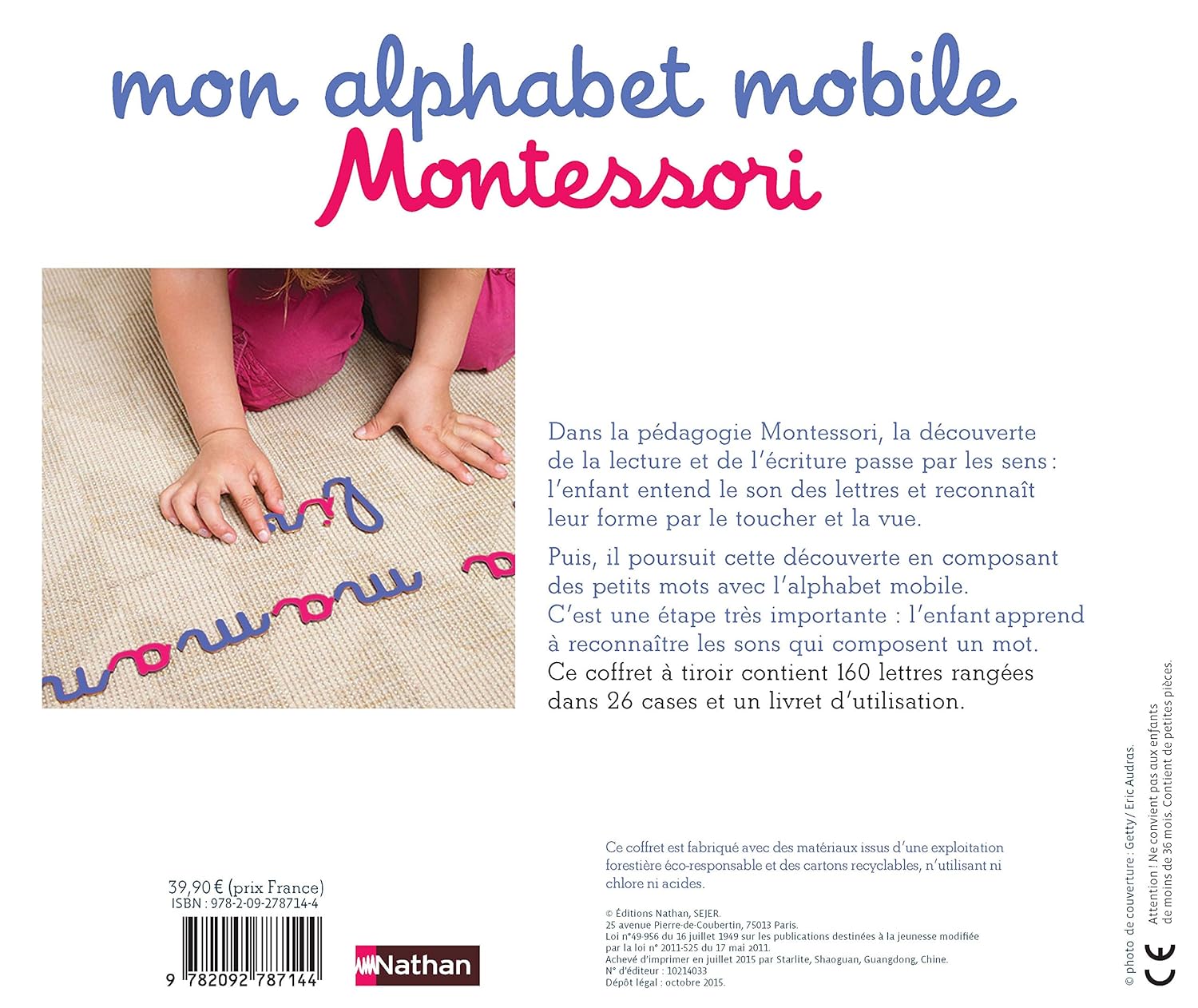 Alphabet mobile Montessori : Apprendre l’Alphabet 3/6 ans – Image 2