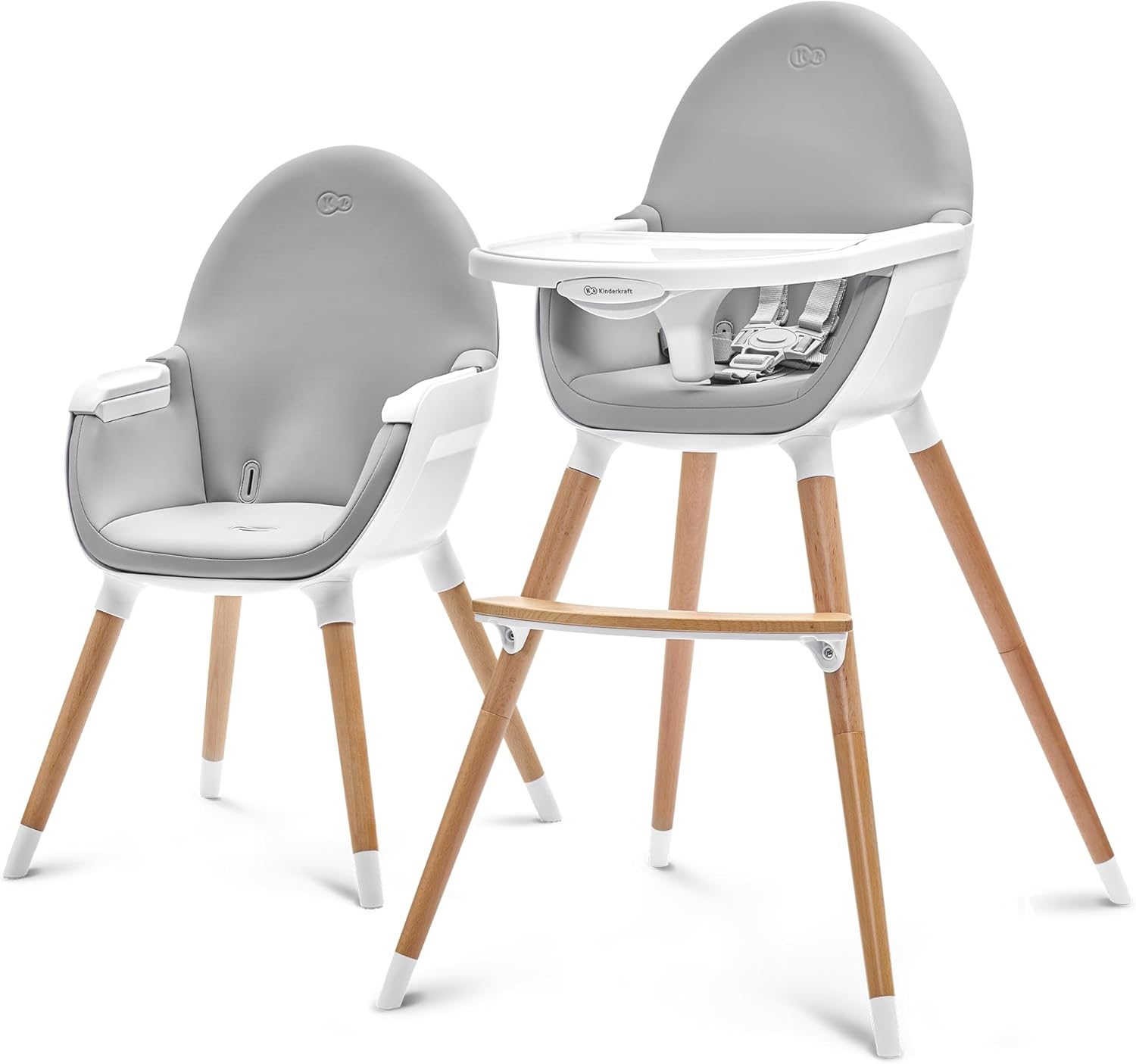 Chaise haute bébé 2 en 1 Kinderkraft FINI : un choix Montessori solide et pratique