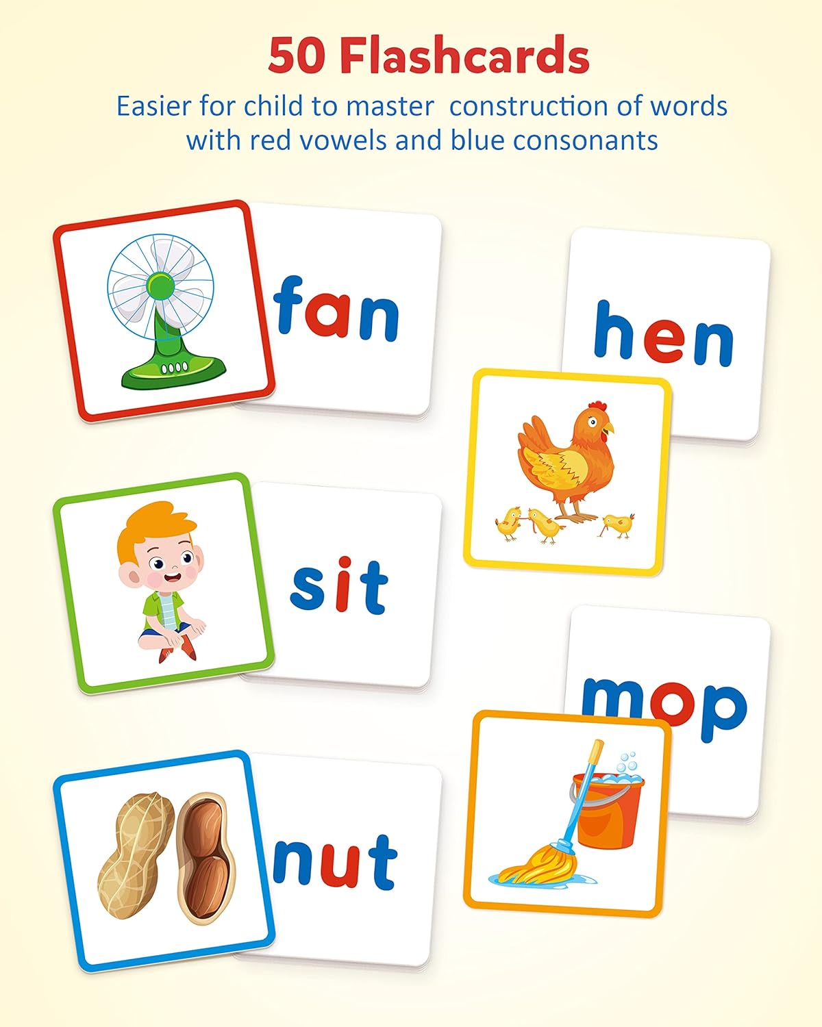 Jouet éducatif Montessori : apprendre l’alphabet avec les cartes de vocabulaire Coogam – Image 3