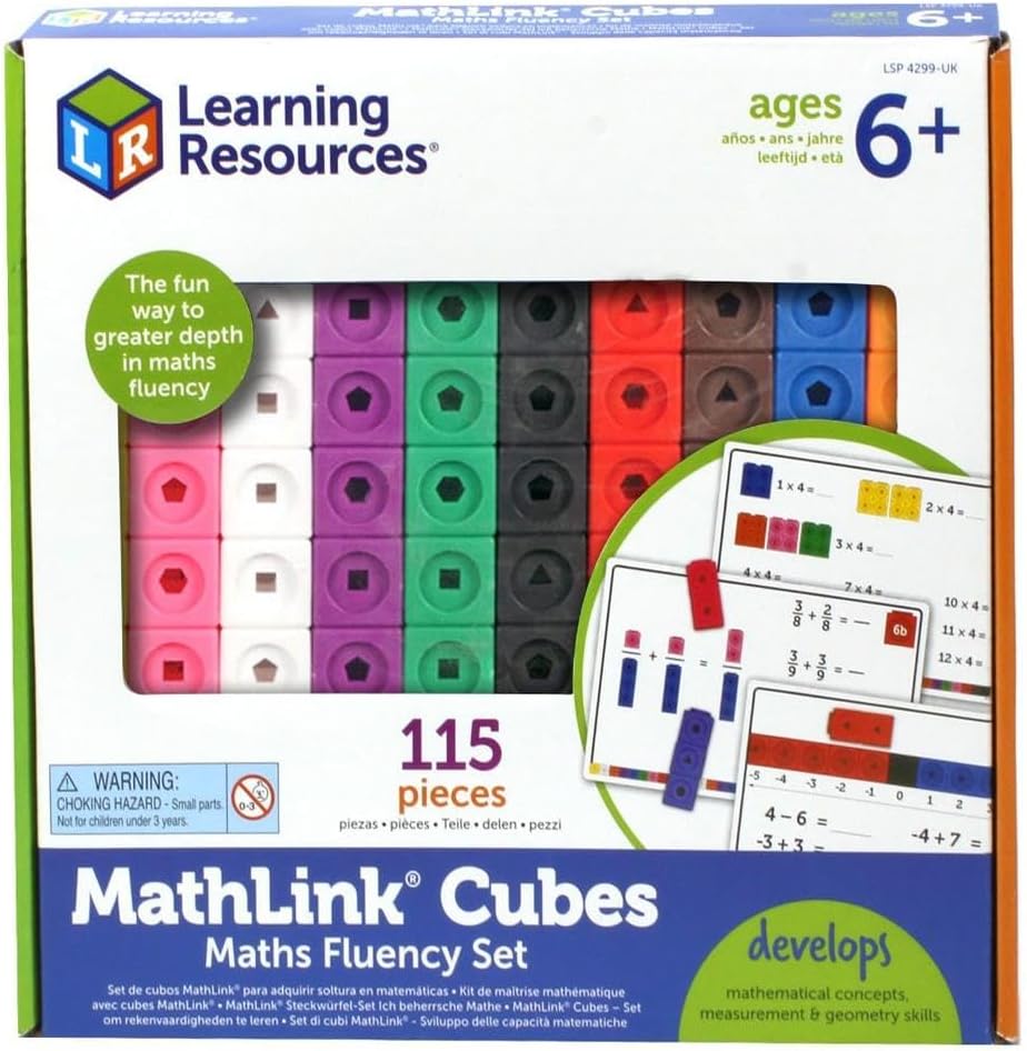 Kit Montessori Learning Resources : maîtrise des maths avec les cubes MathLink