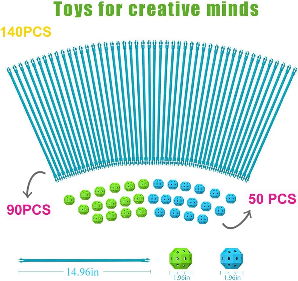 Kit de construction Montessori 140 pièces pour enfants – Jouets phosphorescents pour apprentissage du bricolage – Image 2