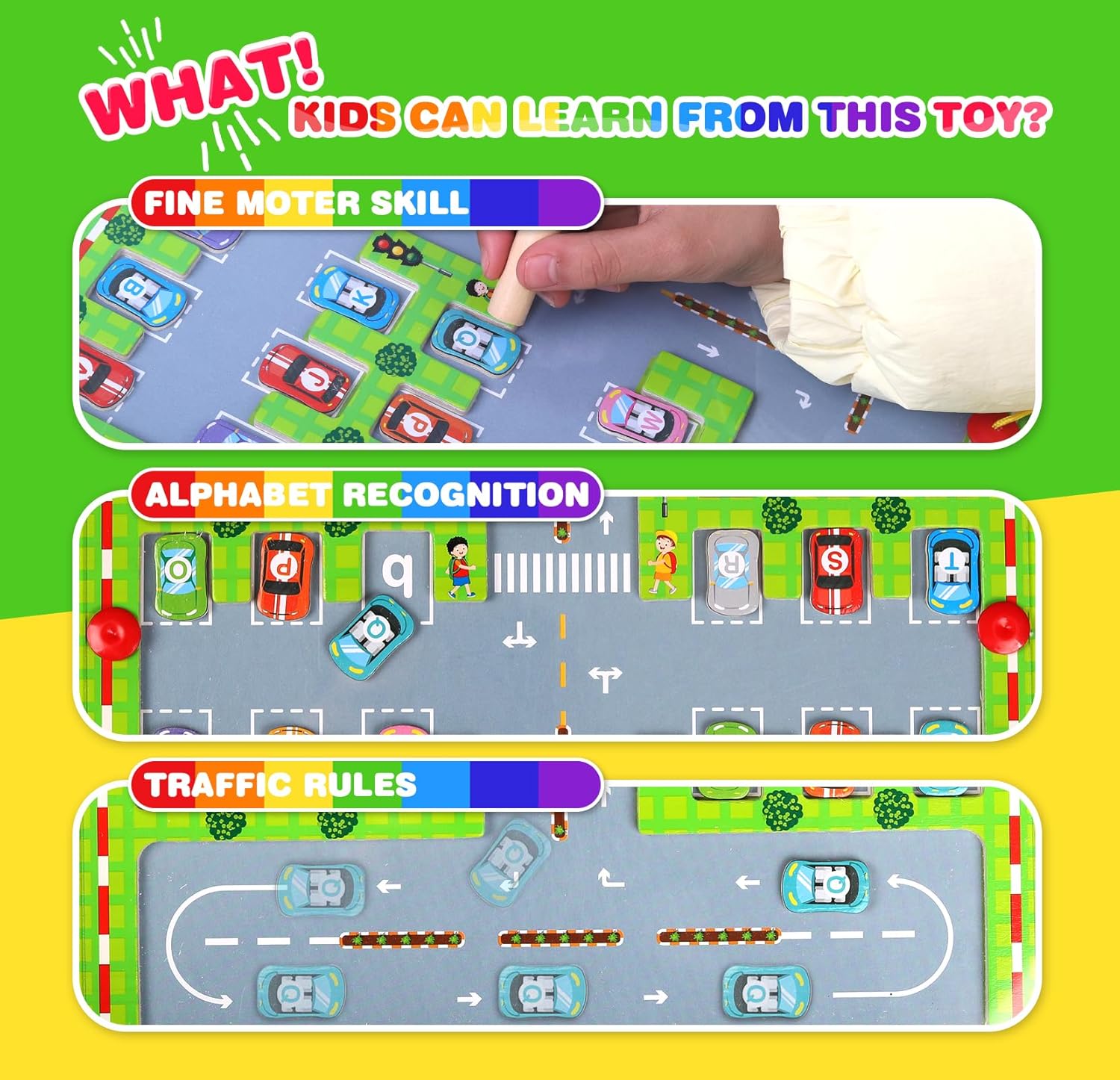 Labyrinthe magnétique Montessori pour l’apprentissage de l’alphabet pour enfants de 3 à 6 ans – Image 3