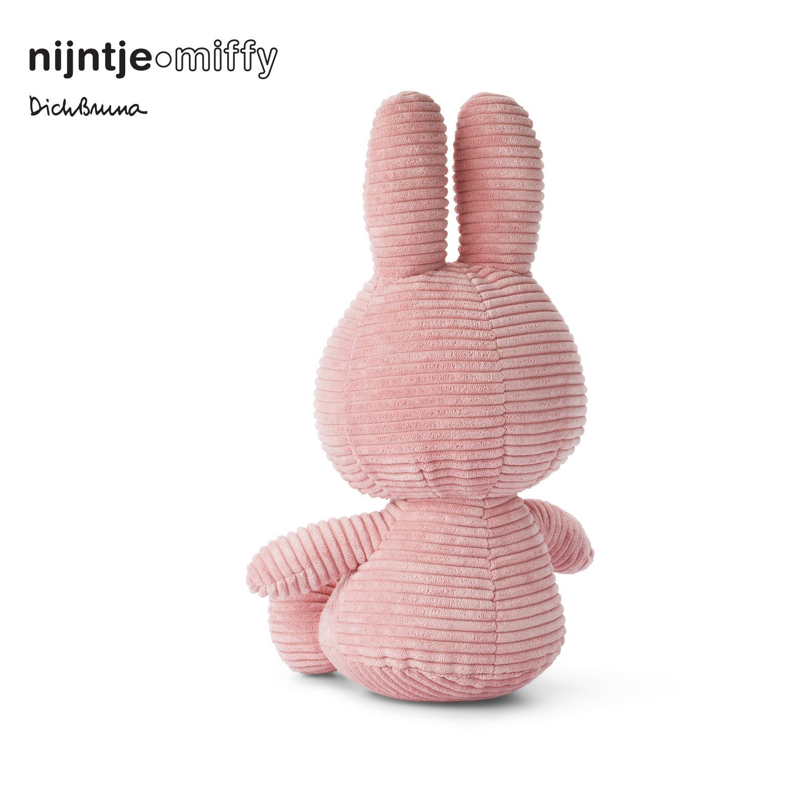 Peluche Miffy velours côtelé rose 33 cm – Image 3